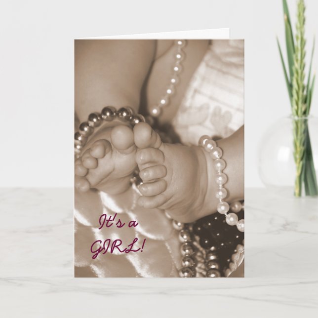 Inbjudan-Det är en FLICKA! Inbjudan (Framsida)