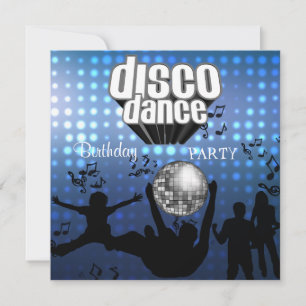 Inbjudan Disco Dans Födelsedagsfest Retro