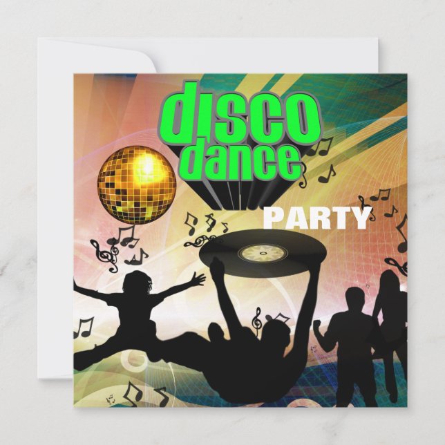 Inbjudan Disco Dansfest Retro (Framsida)