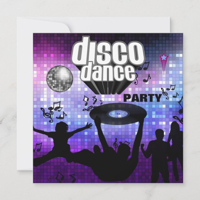 Inbjudan Disco Dansfest Retro (Framsida)
