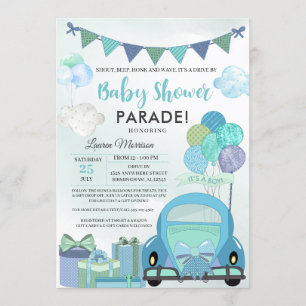 Inbjudan Drive by Baby Shower Parad
