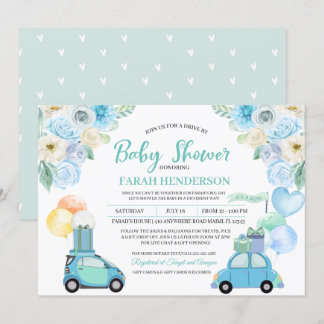 Inbjudan Drive by Baby Shower Parad