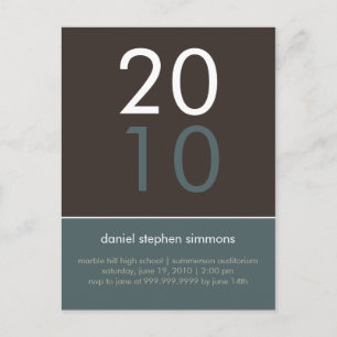 Inbjudan "Duo" till kadett Blue & Tan Studenten Vykort