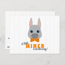 Inbjudan efter Orangen Bebisdusch för pojke-