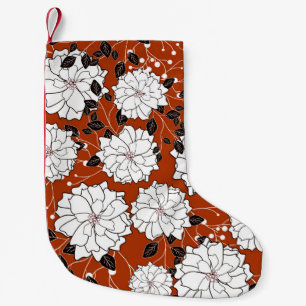 Inbjudan eller bröllop-kort med abstrakt blommigt liten julstrumpa