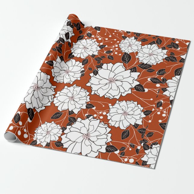 Inbjudan eller bröllop-kort med abstrakt blommigt  presentpapper (Utrullad)