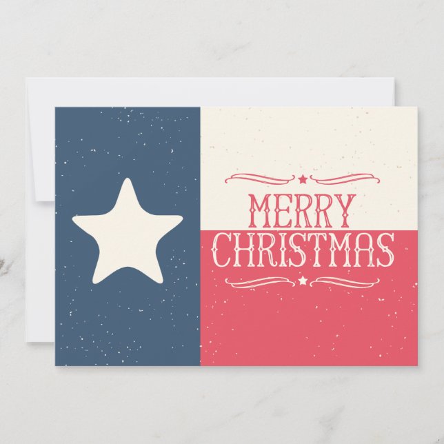 Inbjudan eller kortet Texas Flagga God jul (Framsida)