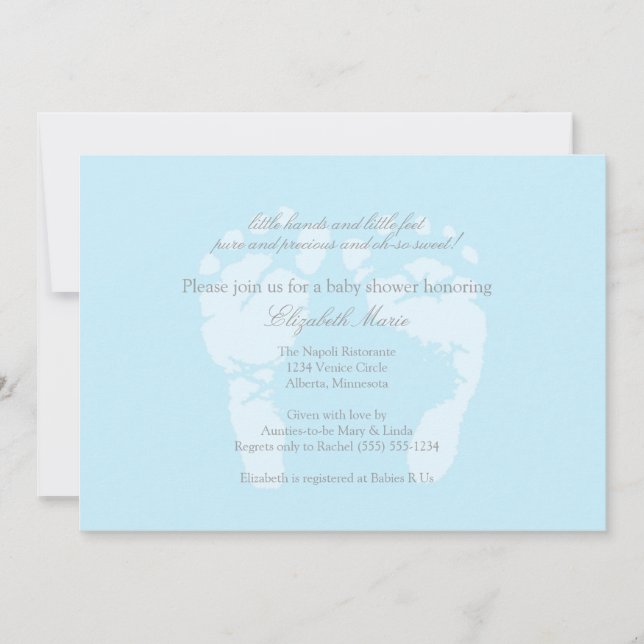 Inbjudan eller meddelande om fotavtryck (Framsida)