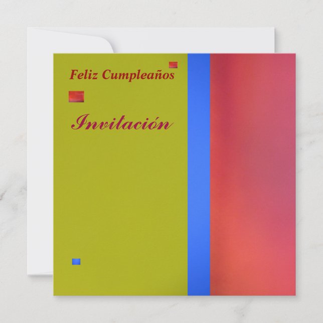 Inbjudan - Feliz Cumpleaños Card (Framsida)