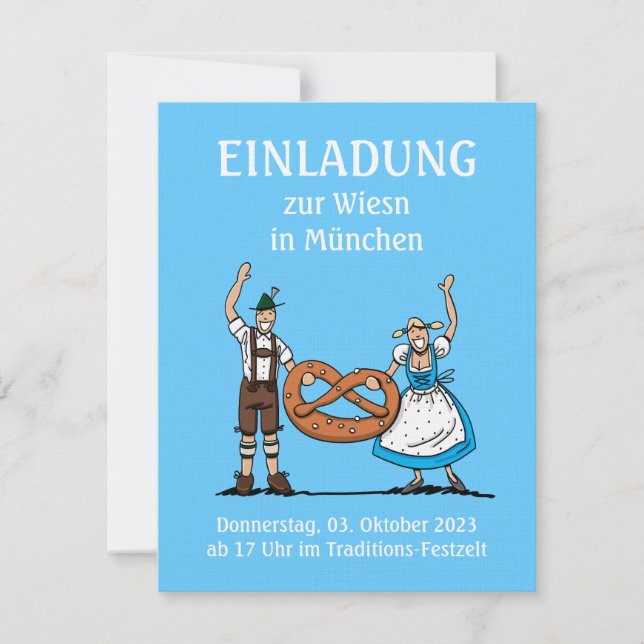 Inbjudan FESTIVAL München Couple Pretzel (Framsida)