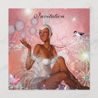 Inbjudan Firande Showgirl Rosa