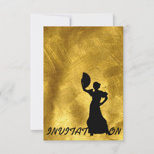 Inbjudan Flamenco Latin Boll Dance (Framsida)