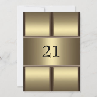 Inbjudan Födelsedag Guld Glamour