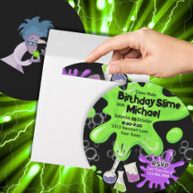 Inbjudan Födelsedags Slime-Tillverkning Fest