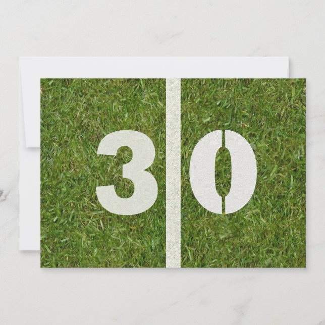 Inbjudan för 30års födelsedagfotbollparty (Framsida)