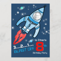 inbjudan för 8th blått för födelsedag för
