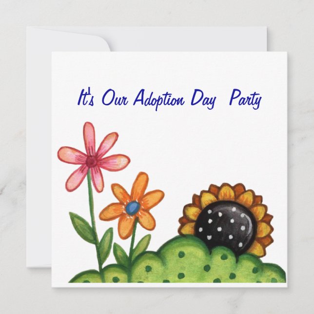 inbjudan för adoptiondagparty (Framsida)