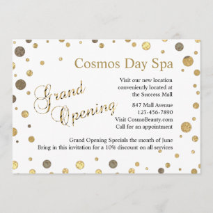 Inbjudan för affär för öppning för konfettistänk