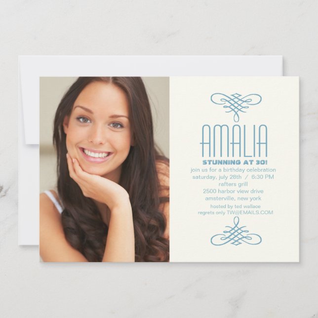 Inbjudan för änglarbäraPaisley foto (Framsida)