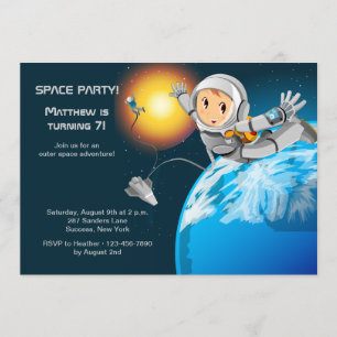 Inbjudan för Astroboy utrymmeparty