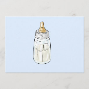 Inbjudan för baby med hjärtfelflaskababy shower