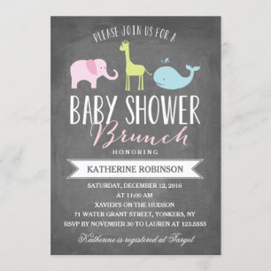 Inbjudan för baby shower för babyfrunch