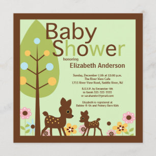 Inbjudan för baby shower för babyhjortgender