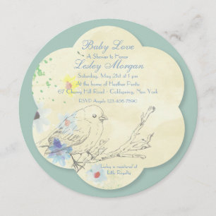 Inbjudan för baby shower för BL för