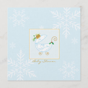 Inbjudan för baby shower för Chirstmas kulavagn