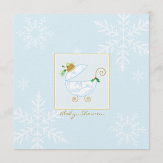 Inbjudan för baby shower för Chirstmas kulavagn