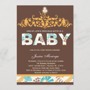 Inbjudan för baby shower för Couture för