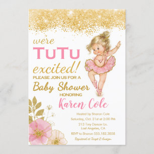 Inbjudan för baby shower för flicka för