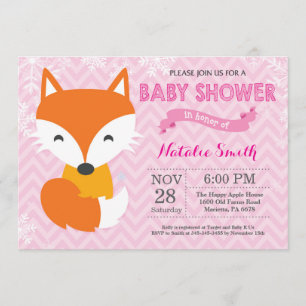 Inbjudan för baby shower för flicka för