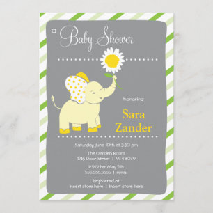 Inbjudan för baby shower för flicka för Daist