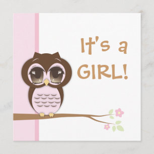 Inbjudan för baby shower för flicka för gullig