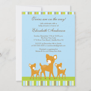 Inbjudan för baby shower för hjort för