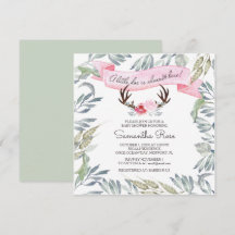 Inbjudan för baby shower för HJORTHORN PÅ