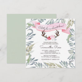 Inbjudan för baby shower för HJORTHORN PÅ