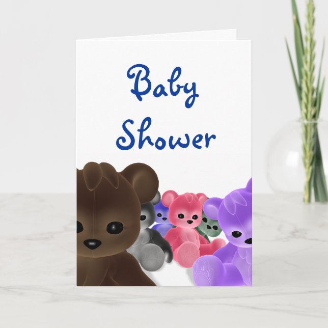 Inbjudan för baby shower för nalleBearz grupp (Framsida)