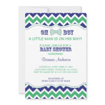 Inbjudan för baby shower för OH-POJKEfluga