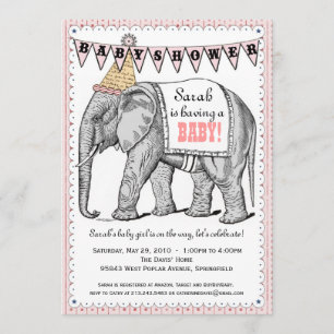 Inbjudan för baby shower för parad för