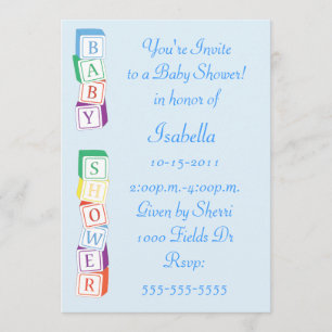 Inbjudan för baby shower för pojke för