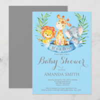 Inbjudan för baby shower för pojke för