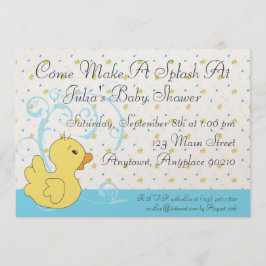 Inbjudan för baby shower för Splish stänk Ducky