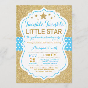 Inbjudan för baby shower för stjärna för