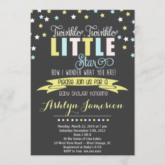 Inbjudan för baby shower för stjärna för