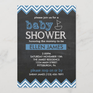 Inbjudan för baby shower för svart