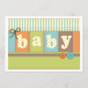 Inbjudan för baby shower för täcke för babyfilt
