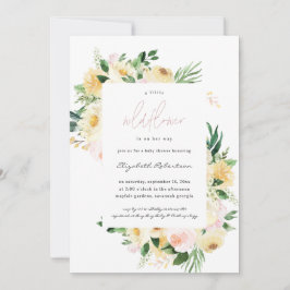 Inbjudan för Baby Wildblomma Blommigt Baby Shower