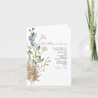 Inbjudan för Baby Wildblomma Blommigt Baby Shower